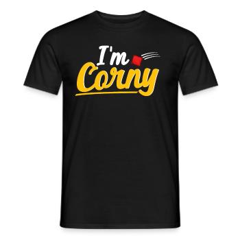 Funny Cornhole Corn Hole - Men's T-Shirt - black - Front - AI Model Male 178 light (178cm)