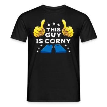 Drôle de trou de maïs - T-shirt homme - noir - Devant - AI Model Male 178 light (178cm)