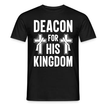 Église Diacre Religion Foi chrétienne Église - T-shirt homme - noir - Devant - AI Model Male 178 light (178cm)