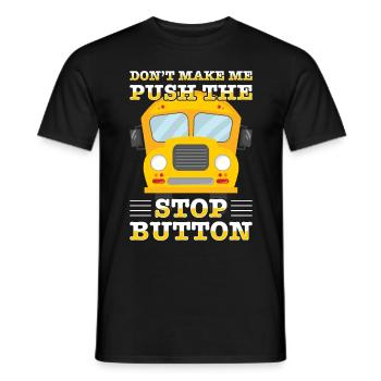 Moniteur d’autobus scolaire Transport scolaire des préposés aux autobus - T-shirt homme - noir - Devant - AI Model Male 178 light (178cm)