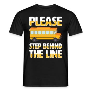 Moniteur d’autobus scolaire Transport scolaire des préposés aux autobus - T-shirt homme - noir - Devant - AI Model Male 178 light (178cm)