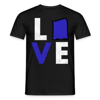 Cornhole corn hole - Men's T-Shirt - black - Front - AI Model Male 178 light (178cm)