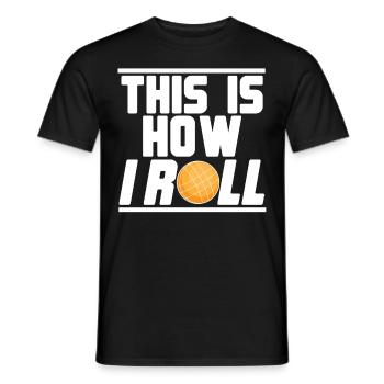 Bocce Ball Player - Men's T-Shirt - black - Front - AI Model Male 178 light (178cm)