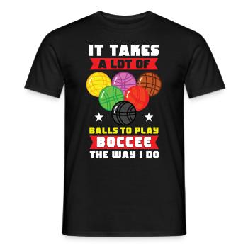 Lustiger Boccia-Spieler - Männer T-Shirt - Schwarz - Vorne - AI Model Male 178 light (178cm)