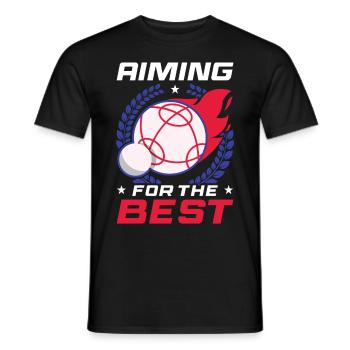 Bocce Ball Player - Men's T-Shirt - black - Front - AI Model Male 178 light (178cm)
