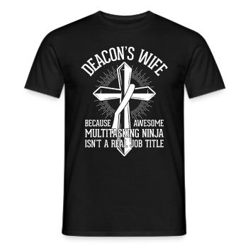 Église Diacre Religion Foi chrétienne Église - T-shirt homme - noir - Devant - AI Model Male 178 light (178cm)