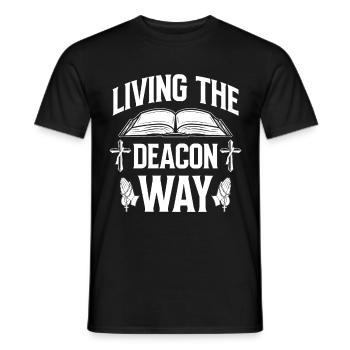 Église Diacre Religion Foi chrétienne Église - T-shirt homme - noir - Devant - AI Model Male 178 light (178cm)