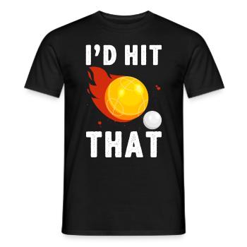 Lustiger Boccia-Spieler - Männer T-Shirt - Schwarz - Vorne - AI Model Male 178 light (178cm)