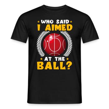 Lustiger Boccia-Spieler - Männer T-Shirt - Schwarz - Vorne - AI Model Male 178 light (178cm)