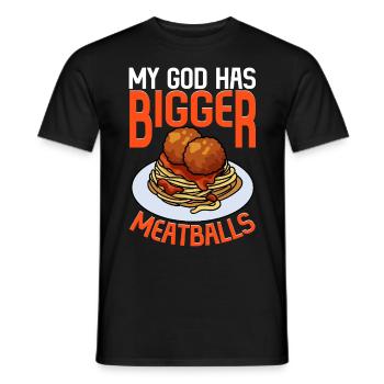 Monstre spaghetti volant FSM - T-shirt homme - noir - Devant - AI Model Male 178 light (178cm)