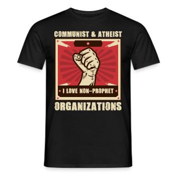 Atheism - Men's T-Shirt - black - Front - AI Model Male 178 light (178cm)