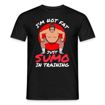 sumo wrestlers sumo wrestling - Men's T-Shirt - black - Front - AI Model Male 178 light (178cm)