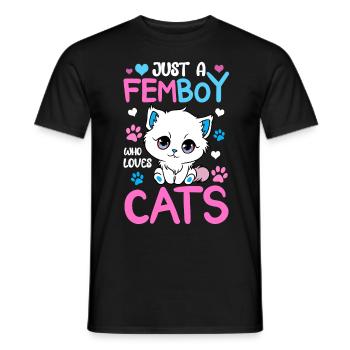 Cross Dressing - Männer T-Shirt - Schwarz - Vorne - AI Model Male 178 light (178cm)