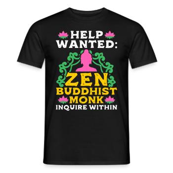 Buddhism Buddha - Men's T-Shirt - black - Front - AI Model Male 178 light (178cm)