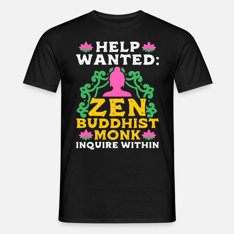 Buddhismus Buddha - Männer T-Shirt - Schwarz