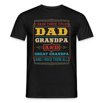 Bester Opa Aller Zeiten Großvater Gramps - Männer T-Shirt - Schwarz - Vorne - AI Model Male 178 light (178cm)