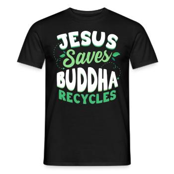 Bouddhisme bouddhiste - T-shirt homme - noir - Devant - AI Model Male 178 light (178cm)