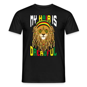 Rastafari Rastafarian Rasta - Men's T-Shirt - black - Front - AI Model Male 178 light (178cm)