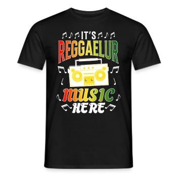 Reggae Rastafari Jamaica - Men's T-Shirt - black - Front - AI Model Male 178 light (178cm)