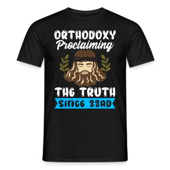 Orthodoxe - T-shirt homme - noir - Devant - AI Model Male 178 light (178cm)