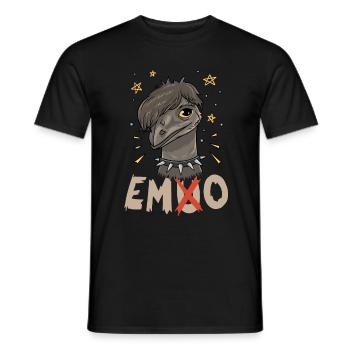 Emo Boy Emo Girl Emu Bird Emocore Punk Ästhetik - Männer T-Shirt - Schwarz - Vorne - AI Model Male 178 light (178cm)