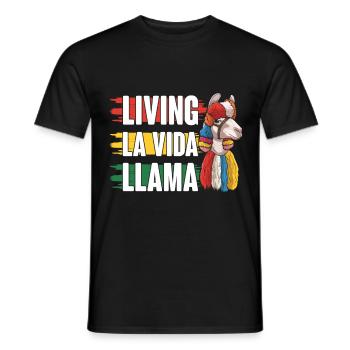 Bolivien Flagge Bolivianische Alpaka-liebhaber - Männer T-Shirt - Schwarz - Vorne - AI Model Male 178 light (178cm)