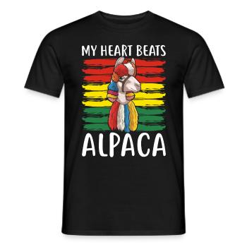 Bolivia flag, Bolivian flag - Men's T-Shirt - black - Front - AI Model Male 178 light (178cm)