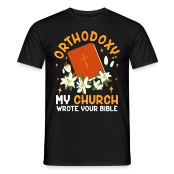 Orthodoxe - T-shirt homme - noir - Devant - AI Model Male 178 light (178cm)