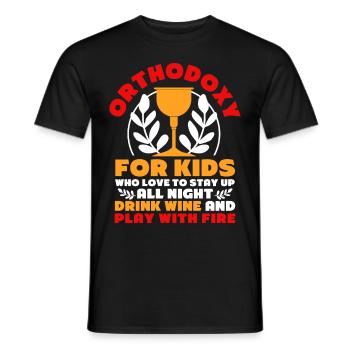 Orthodoxe - T-shirt homme - noir - Devant - AI Model Male 178 light (178cm)