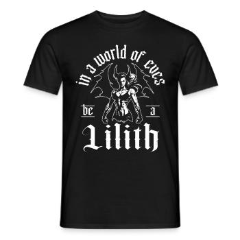 Lilith, Démon, Gothique, Mythologie, Folklore, - T-shirt homme - noir - Devant - AI Model Male 178 light (178cm)