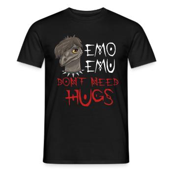 Emo Boy Emo Girl Emu Bird Emocore Punk Esthétique - T-shirt homme - noir - Devant - AI Model Male 178 light (178cm)