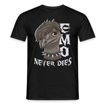 Emo Boy Emo Girl Emu Bird Emocore Punk Aesthetics - Men's T-Shirt - black - Front - AI Model Male 178 light (178cm)