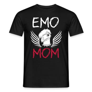 Emo Girl Emu Bird Emocore Punk Aesthetics Goth - Men's T-Shirt - black - Front - AI Model Male 178 light (178cm)