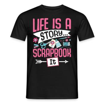 Scrapbooking Scrapbooker - Männer T-Shirt - Schwarz - Vorne - AI Model Male 178 light (178cm)