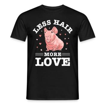 Haarloses Meerschweinchen, Dünnes Schwein, - Männer T-Shirt - Schwarz - Vorne - AI Model Male 178 light (178cm)