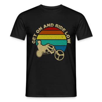 Bicycle Biker Cycling Recumbent Cyclist Pedal - Men's T-Shirt - black - Front - AI Model Male 178 light (178cm)