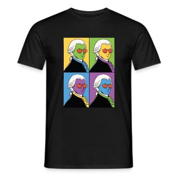 Mozart Classical music Musical composer - Men's T-Shirt - black - Front - AI Model Male 178 light (178cm)