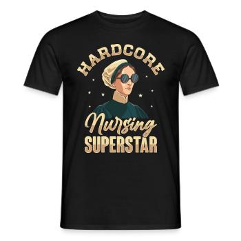 Nurse Florence Nightingale Medical - Men's T-Shirt - black - Front - AI Model Male 178 light (178cm)