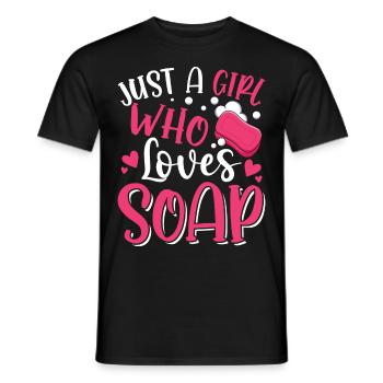 Fabrication de savon, savonnier, savonologue - T-shirt homme - noir - Devant - AI Model Male 178 light (178cm)