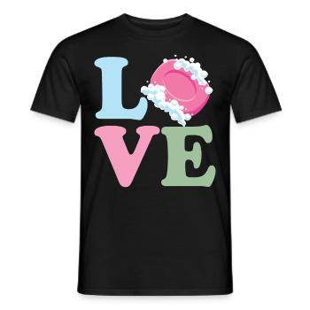 Fabrication de savon, savonnier, savonologue - T-shirt homme - noir - Devant - AI Model Male 178 light (178cm)