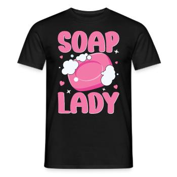 Fabrication de savon, savonnier, savonologue - T-shirt homme - noir - Devant - AI Model Male 178 light (178cm)