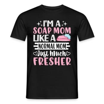 Fabrication de savon, savonnier, savonologue - T-shirt homme - noir - Devant - AI Model Male 178 light (178cm)