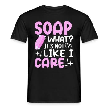 Fabrication de savon, savonnier, savonologue - T-shirt homme - noir - Devant - AI Model Male 178 light (178cm)
