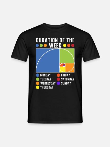Funny Golden Fibonacci Number Cut - Men's T-Shirt - black