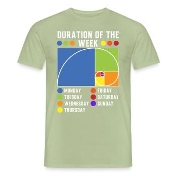 Funny Golden Fibonacci Number Cut - Men's T-Shirt - sage - Front - AI Model Male 178 light (178cm)