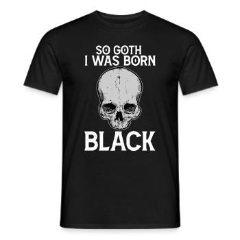 Funny Gothic skull - Men's T-Shirt - black - Front - AI Model Male 178 light (178cm)