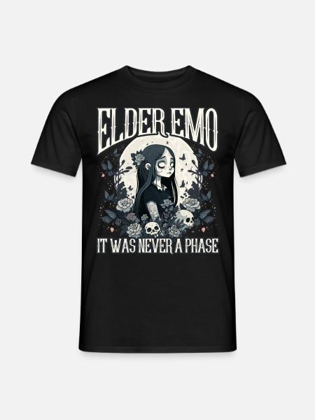 Lustiger Emo-Junge Emo-Mädchen - Männer T-Shirt - Schwarz