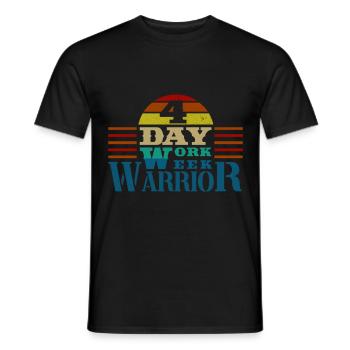 Emploi Profession Travail Semaine de quatre jours Bureau - T-shirt homme - noir - Devant - AI Model Male 178 light (178cm)