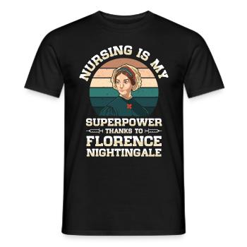 Krankenschwester Florence Nightingale Medizinische - Männer T-Shirt - Schwarz - Vorne - AI Model Male 178 light (178cm)