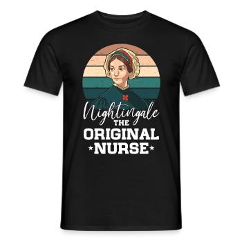 Infirmière Florence Nightingale Medical - T-shirt homme - noir - Devant - AI Model Male 178 light (178cm)